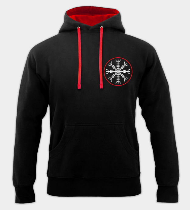 Bluza z Kapturem Haftowana Ægishjálmur