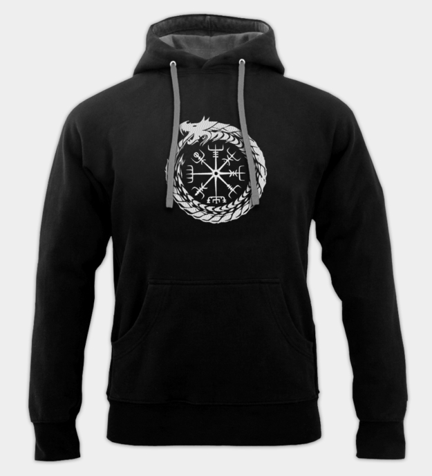Bluza z Kapturem Haftowana Wąż Midgardu