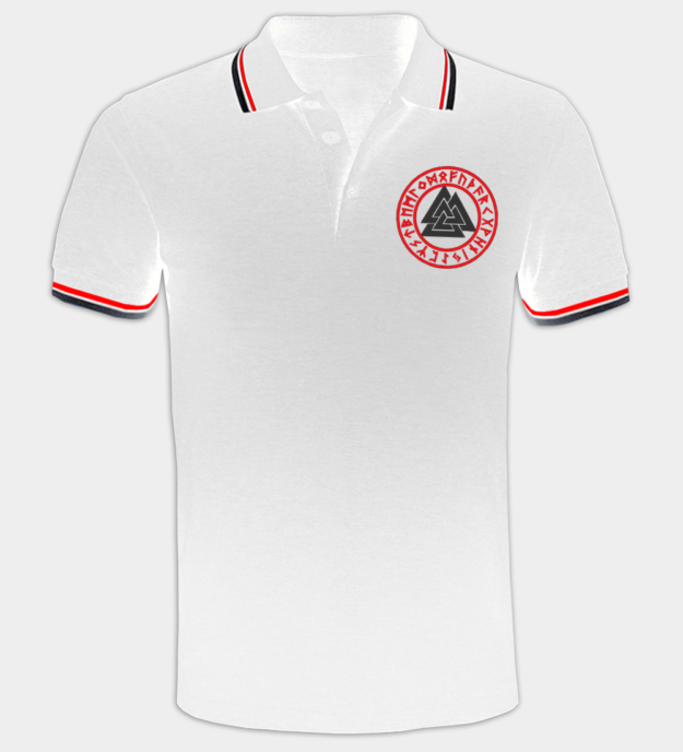 Polo Haftowana Valknut Runiczny Krąg