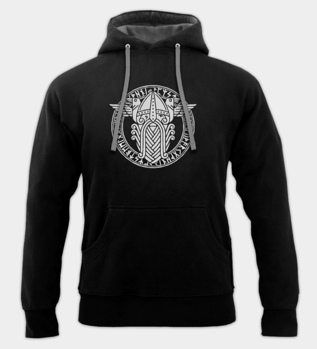 Bluza z Kapturem Haftowana Wszechojciec Odyn / Wotan