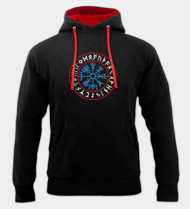 Bluza z Kapturem Haftowana Vegvísir