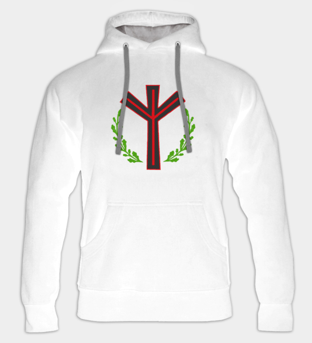 Bluza z Kapturem Haftowana Runa Algiz