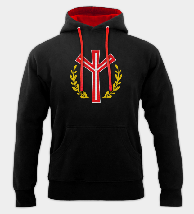 Bluza z Kapturem Haftowana Runa Algiz