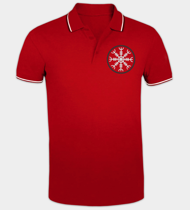 Koszulka Polo Haftowana Hełm Grozy