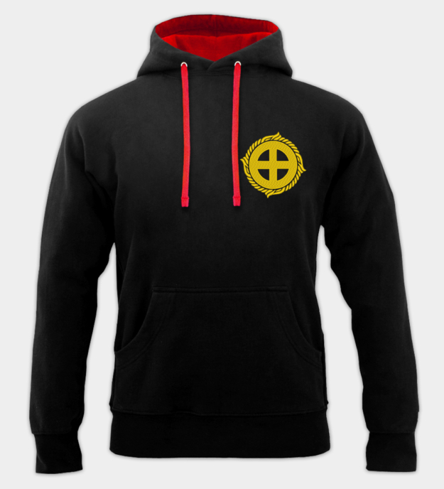 Bluza z Kapturem Haftowana Krzyż Słoneczny